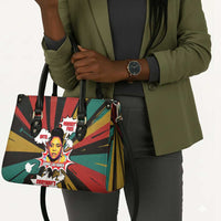 Fannie Lou Hamer Leather Bag with Pop Art Comic Style Design Bold Quote and Civil Rights Tribute - Wonder Print Shop