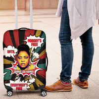 Fannie Lou Hamer Luggage Cover with Pop Art Comic Style Design Bold Quote and Civil Rights Tribute - Wonder Print Shop