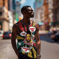 Fannie Lou Hamer Men Tank Top with Pop Art Comic Style Design Bold Quote and Civil Rights Tribute - Wonder Print Shop