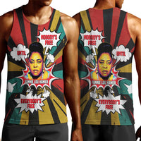 Fannie Lou Hamer Men Tank Top with Pop Art Comic Style Design Bold Quote and Civil Rights Tribute - Wonder Print Shop