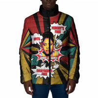 Fannie Lou Hamer Padded Jacket with Pop Art Comic Style Design Bold Quote and Civil Rights Tribute - Wonder Print Shop
