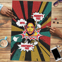 Fannie Lou Hamer Puzzle with Pop Art Comic Style Design Bold Quote and Civil Rights Tribute - Wonder Print Shop