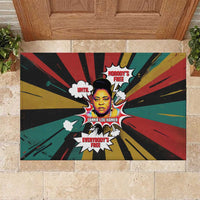 Fannie Lou Hamer Rubber Doormat with Pop Art Comic Style Design Bold Quote and Civil Rights Tribute - Wonder Print Shop