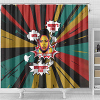 Fannie Lou Hamer Shower Curtain with Pop Art Comic Style Design Bold Quote and Civil Rights Tribute - Wonder Print Shop
