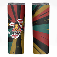 Fannie Lou Hamer Skinny Tumbler with Pop Art Comic Style Design Bold Quote and Civil Rights Tribute - Wonder Print Shop