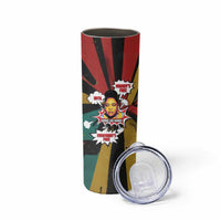 Fannie Lou Hamer Skinny Tumbler with Pop Art Comic Style Design Bold Quote and Civil Rights Tribute - Wonder Print Shop