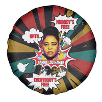 Fannie Lou Hamer Spare Tire Cover with Pop Art Comic Style Design Bold Quote and Civil Rights Tribute - Wonder Print Shop