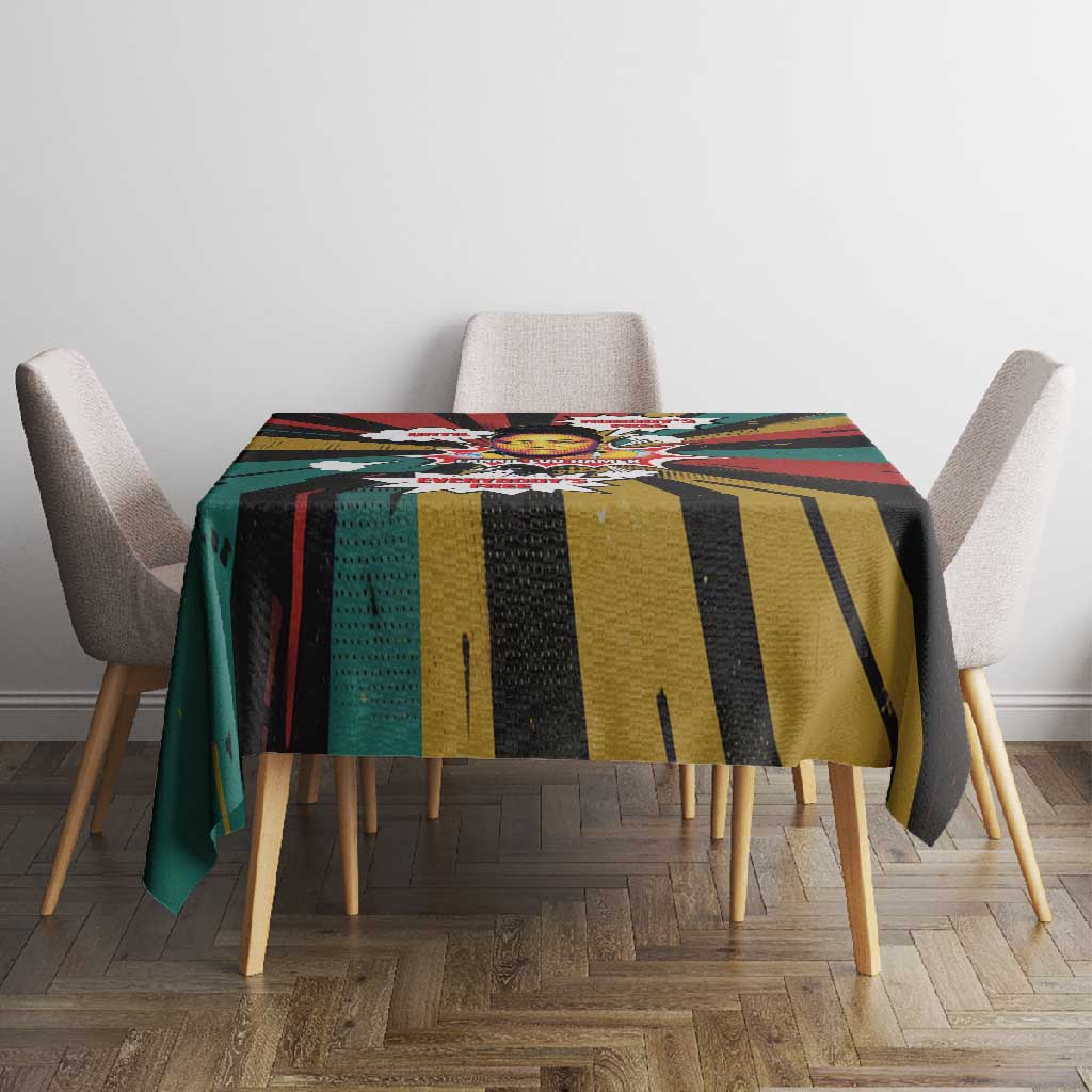 Fannie Lou Hamer Tablecloth with Pop Art Comic Style Design Bold Quote and Civil Rights Tribute - Wonder Print Shop