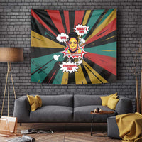 Fannie Lou Hamer Tapestry with Pop Art Comic Style Design Bold Quote and Civil Rights Tribute - Wonder Print Shop