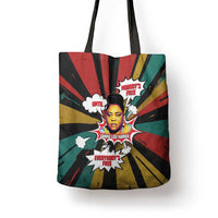 Fannie Lou Hamer Tote Bag with Pop Art Comic Style Design Bold Quote and Civil Rights Tribute - Wonder Print Shop