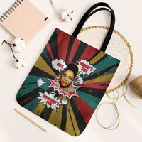 Fannie Lou Hamer Tote Bag with Pop Art Comic Style Design Bold Quote and Civil Rights Tribute - Wonder Print Shop