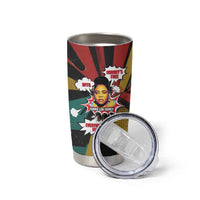 Fannie Lou Hamer Tumbler Cup with Pop Art Comic Style Design Bold Quote and Civil Rights Tribute - Wonder Print Shop
