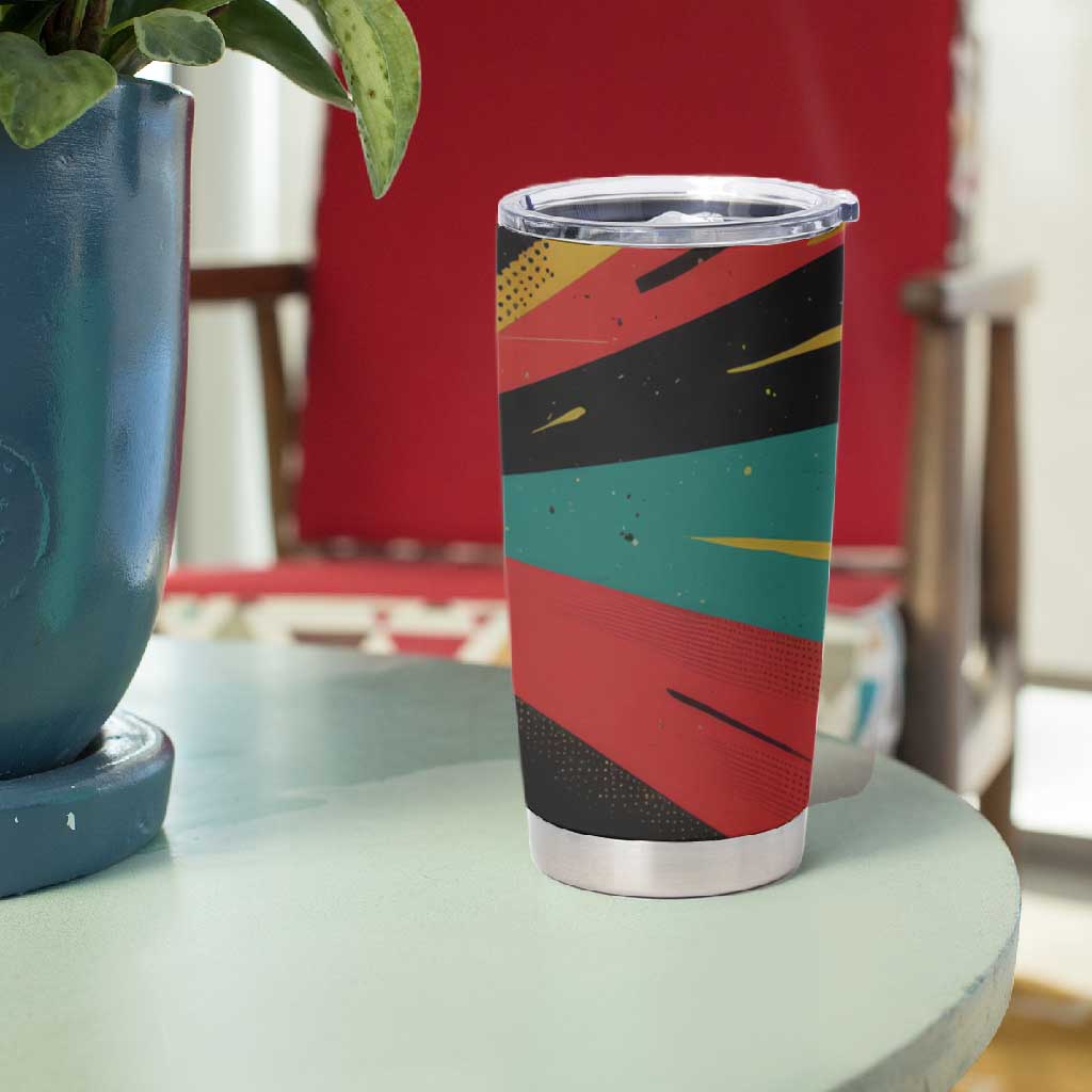 Fannie Lou Hamer Tumbler Cup with Pop Art Comic Style Design Bold Quote and Civil Rights Tribute - Wonder Print Shop