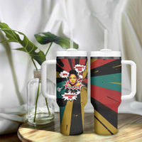 Fannie Lou Hamer Tumbler With Handle with Pop Art Comic Style Design Bold Quote and Civil Rights Tribute - Wonder Print Shop