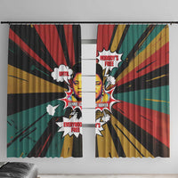 Fannie Lou Hamer Window Curtain with Pop Art Comic Style Design Bold Quote and Civil Rights Tribute - Wonder Print Shop