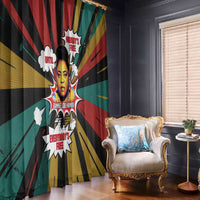 Fannie Lou Hamer Window Curtain with Pop Art Comic Style Design Bold Quote and Civil Rights Tribute - Wonder Print Shop