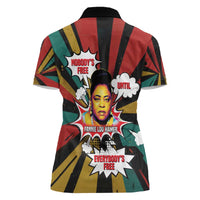 Fannie Lou Hamer Women Polo Shirt with Pop Art Comic Style Design Bold Quote and Civil Rights Tribute - Wonder Print Shop