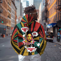Fannie Lou Hamer Zip Hoodie with Pop Art Comic Style Design Bold Quote and Civil Rights Tribute - Wonder Print Shop