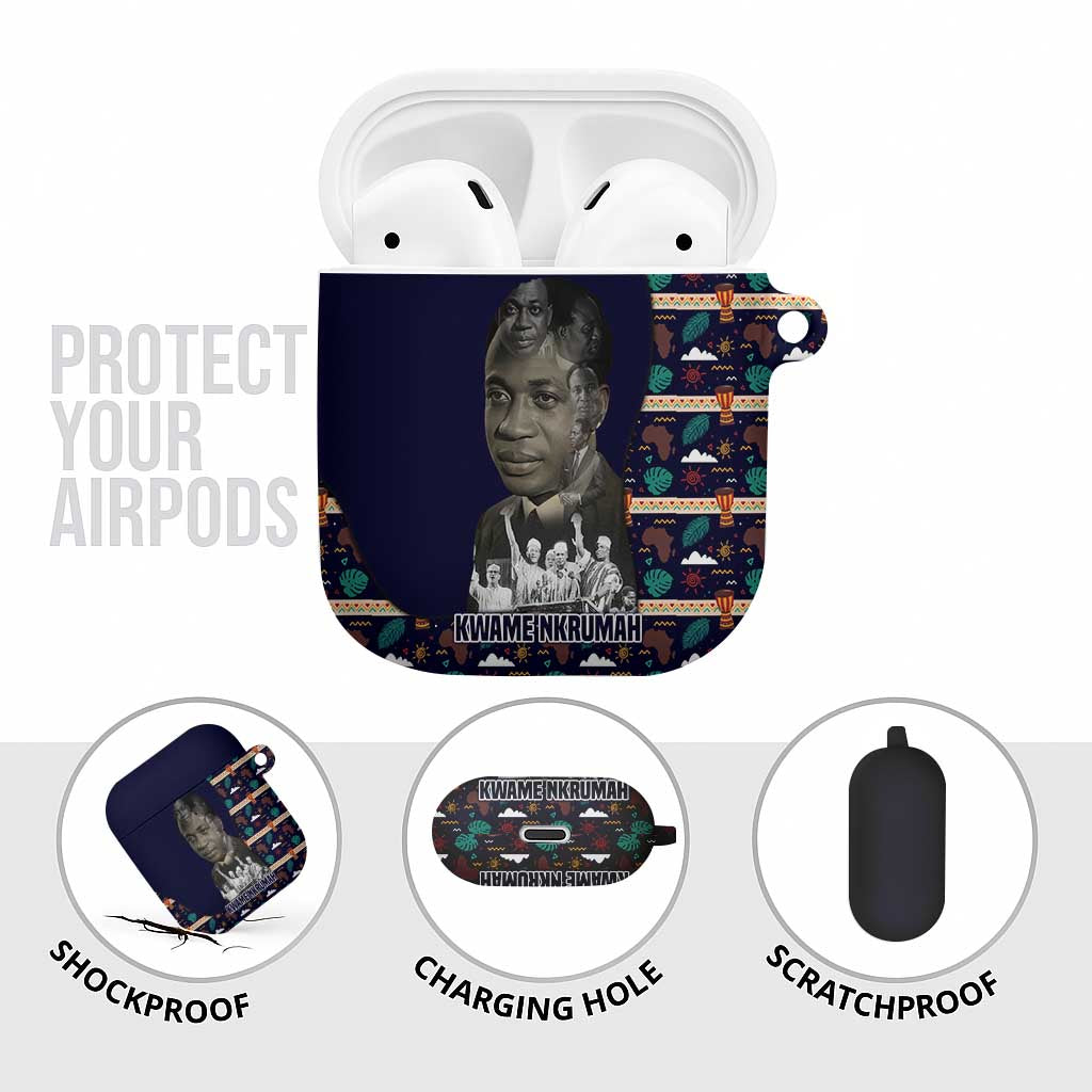 Kwame Nkrumah AirPods Case Ghana Pan-African Print Design Portrait and Anti-Colonial Legacy Tribute - Wonder Print Shop