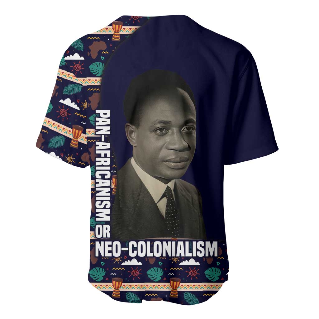 Kwame Nkrumah Baseball Jersey Ghana Pan-African Print Design Portrait and Anti-Colonial Legacy Tribute - Wonder Print Shop