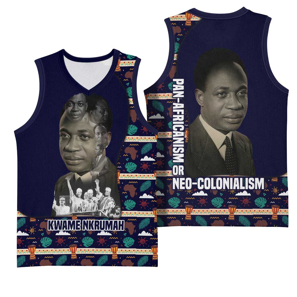 Kwame Nkrumah Basketball Jersey Ghana Pan-African Print Design Portrait and Anti-Colonial Legacy Tribute - Wonder Print Shop