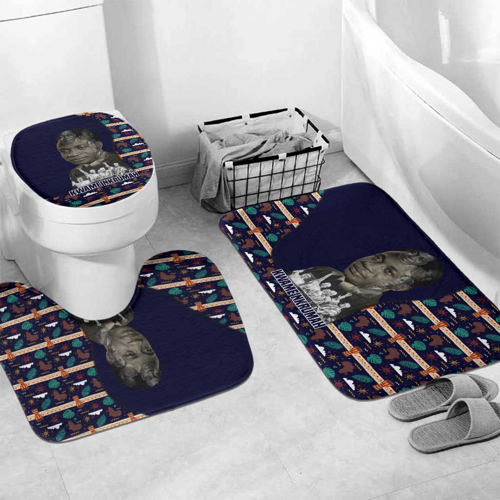 Kwame Nkrumah Bathroom Set Ghana Pan-African Print Design Portrait and Anti-Colonial Legacy Tribute - Wonder Print Shop