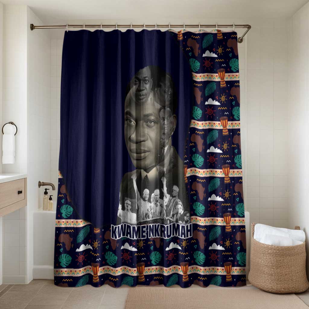 Kwame Nkrumah Bathroom Set Ghana Pan-African Print Design Portrait and Anti-Colonial Legacy Tribute - Wonder Print Shop