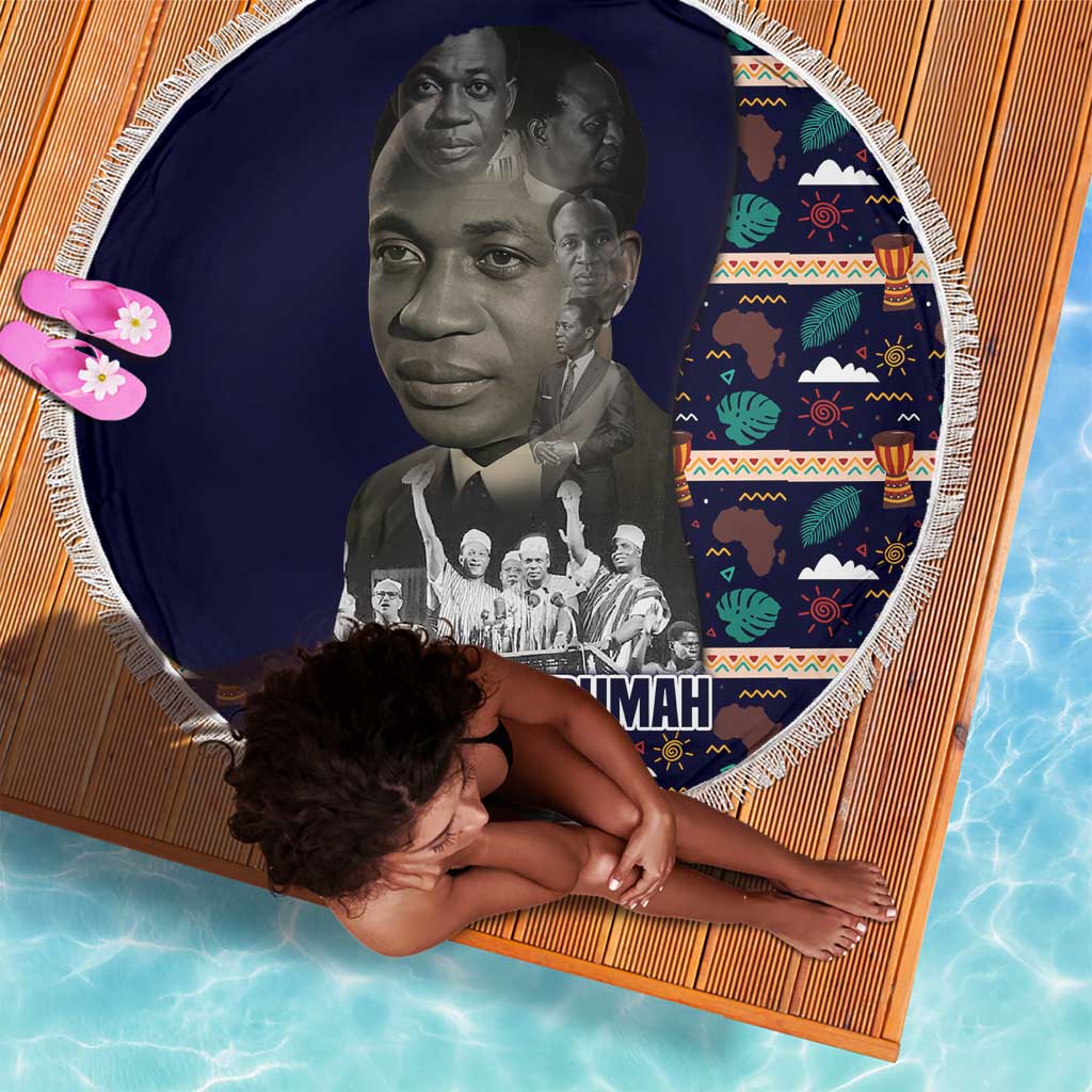 Kwame Nkrumah Beach Blanket Ghana Pan-African Print Design Portrait and Anti-Colonial Legacy Tribute - Wonder Print Shop