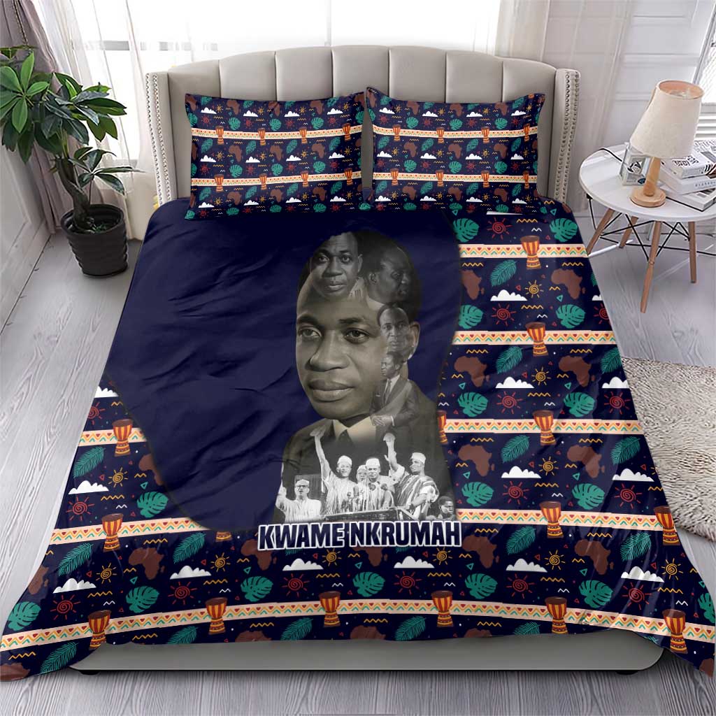 Kwame Nkrumah Bedding Set Ghana Pan-African Print Design Portrait and Anti-Colonial Legacy Tribute - Wonder Print Shop