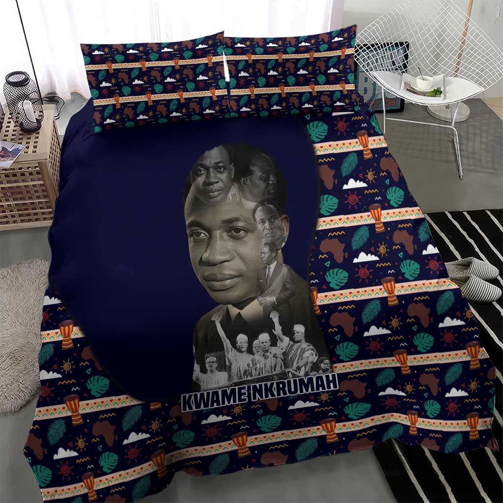 Kwame Nkrumah Bedding Set Ghana Pan-African Print Design Portrait and Anti-Colonial Legacy Tribute - Wonder Print Shop