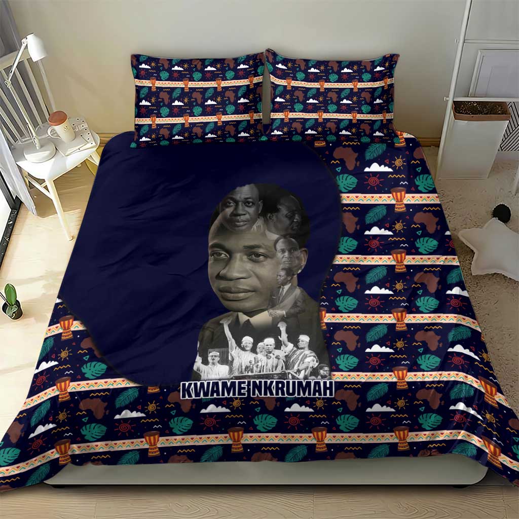Kwame Nkrumah Bedding Set Ghana Pan-African Print Design Portrait and Anti-Colonial Legacy Tribute - Wonder Print Shop