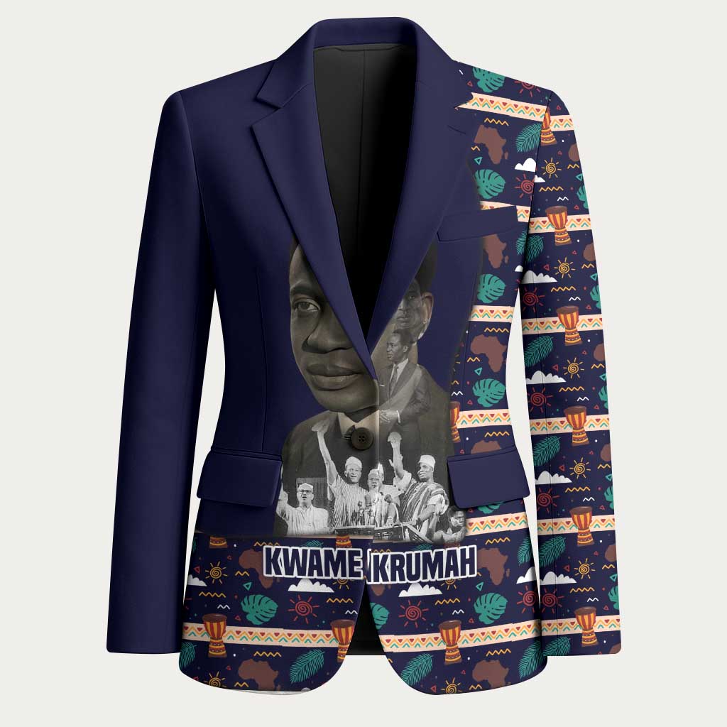 Kwame Nkrumah Blazer Ghana Pan-African Print Design Portrait and Anti-Colonial Legacy Tribute - Wonder Print Shop