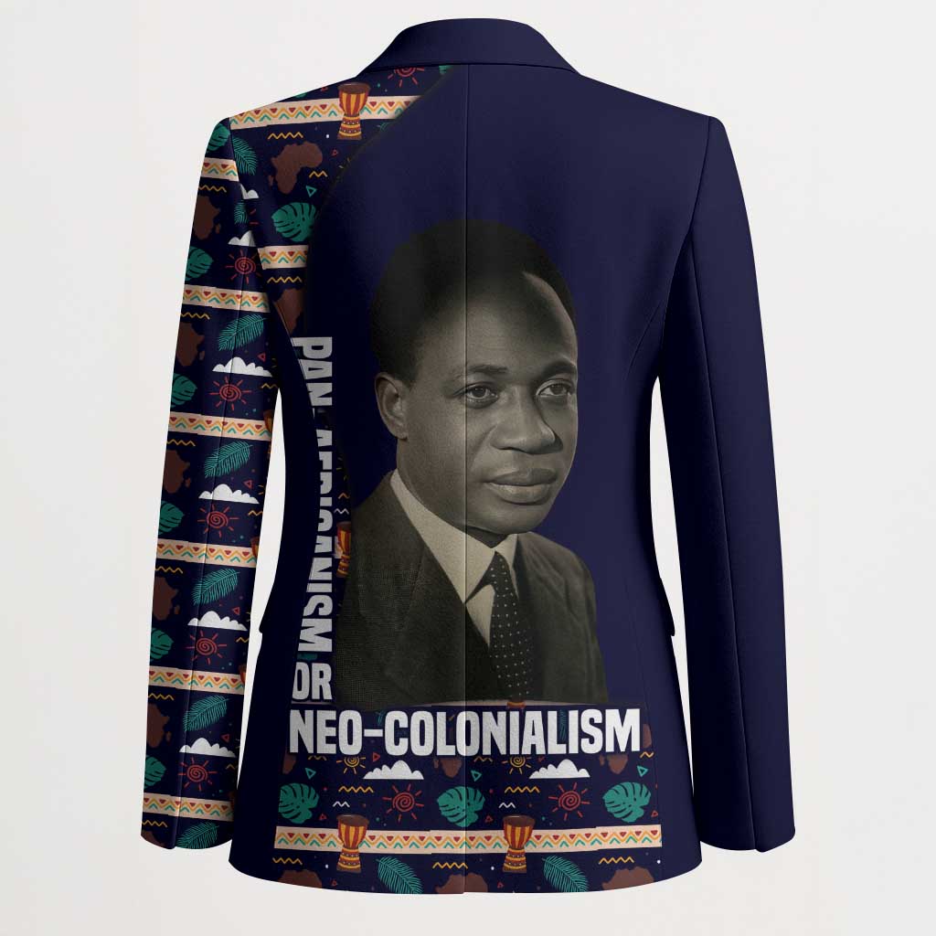 Kwame Nkrumah Blazer Ghana Pan-African Print Design Portrait and Anti-Colonial Legacy Tribute - Wonder Print Shop