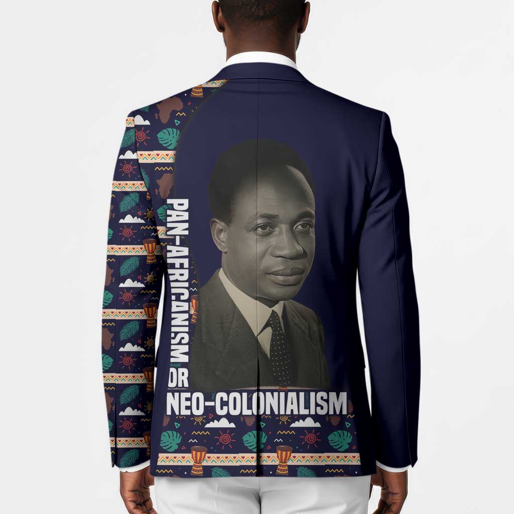 Kwame Nkrumah Blazer Ghana Pan-African Print Design Portrait and Anti-Colonial Legacy Tribute - Wonder Print Shop