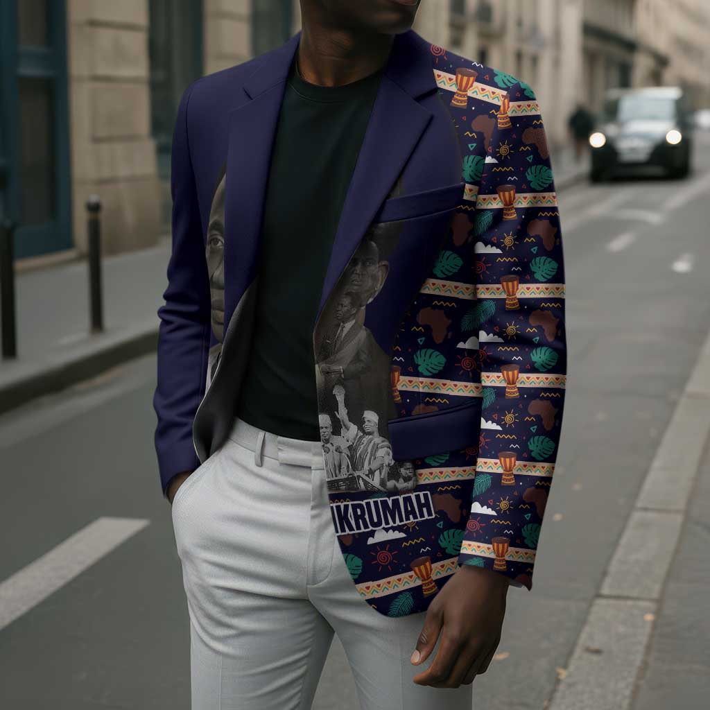 Kwame Nkrumah Blazer Ghana Pan-African Print Design Portrait and Anti-Colonial Legacy Tribute - Wonder Print Shop