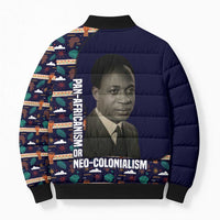 Kwame Nkrumah Bomber Puffer Jacket Ghana Pan-African Print Design Portrait and Anti-Colonial Legacy Tribute - Wonder Print Shop