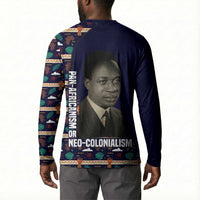Kwame Nkrumah Button Sweatshirt Ghana Pan-African Print Design Portrait and Anti-Colonial Legacy Tribute