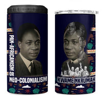 Kwame Nkrumah 4 in 1 Can Cooler Tumbler Ghana Pan-African Print Design Portrait and Anti-Colonial Legacy Tribute - Wonder Print Shop