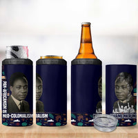 Kwame Nkrumah 4 in 1 Can Cooler Tumbler Ghana Pan-African Print Design Portrait and Anti-Colonial Legacy Tribute - Wonder Print Shop
