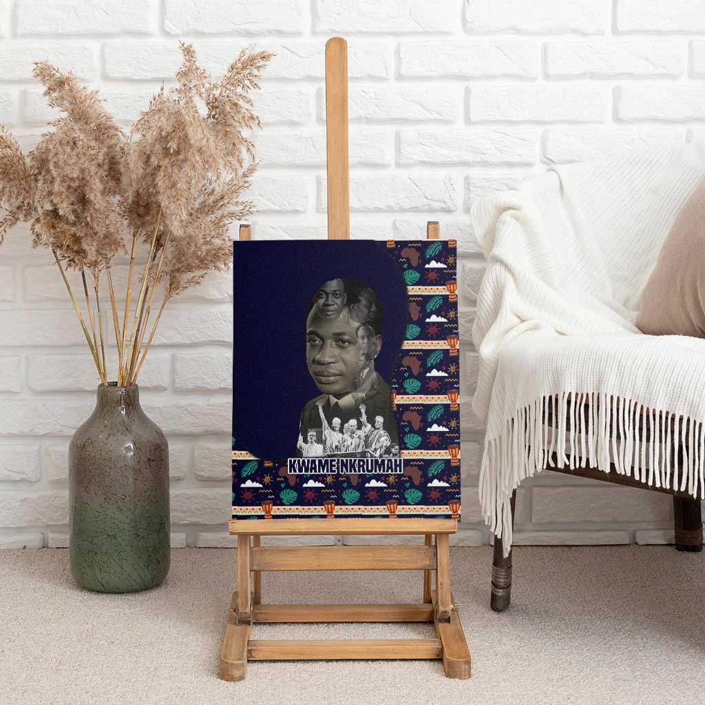 Kwame Nkrumah Canvas Wall Art Ghana Pan-African Print Design Portrait and Anti-Colonial Legacy Tribute - Wonder Print Shop