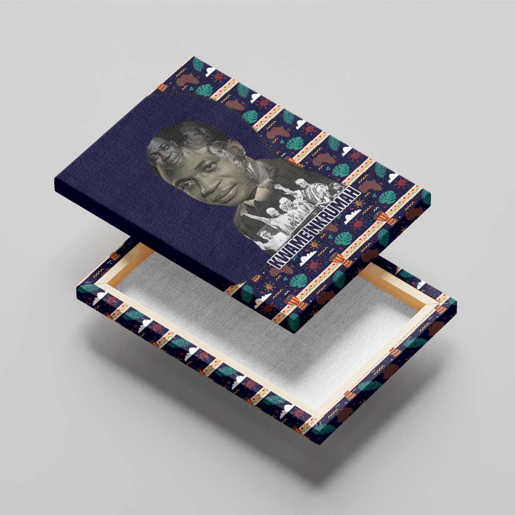 Kwame Nkrumah Canvas Wall Art Ghana Pan-African Print Design Portrait and Anti-Colonial Legacy Tribute - Wonder Print Shop