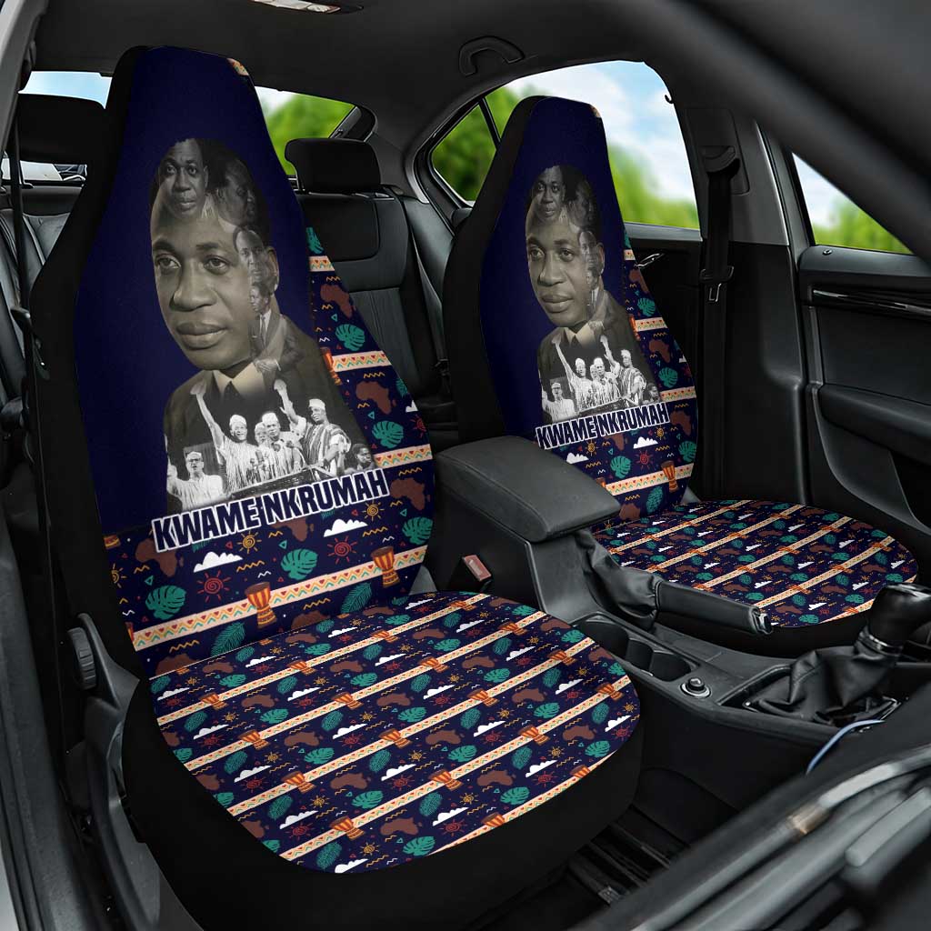 Kwame Nkrumah Car Seat Cover Ghana Pan-African Print Design Portrait and Anti-Colonial Legacy Tribute - Wonder Print Shop