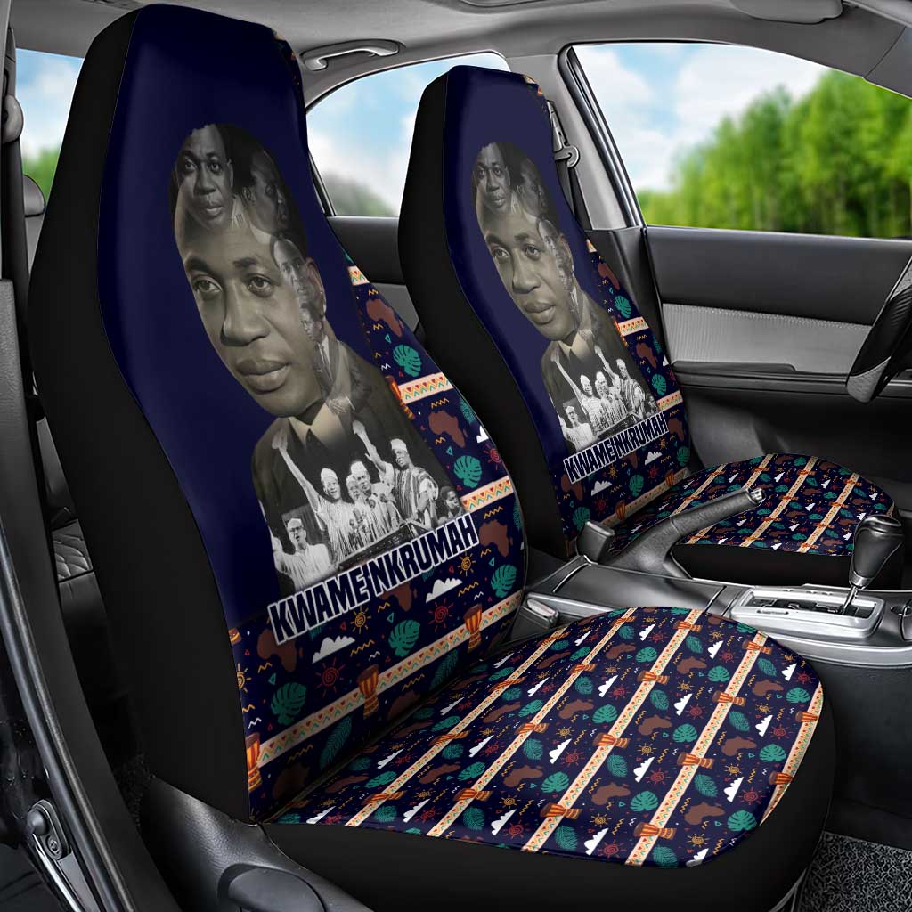 Kwame Nkrumah Car Seat Cover Ghana Pan-African Print Design Portrait and Anti-Colonial Legacy Tribute - Wonder Print Shop