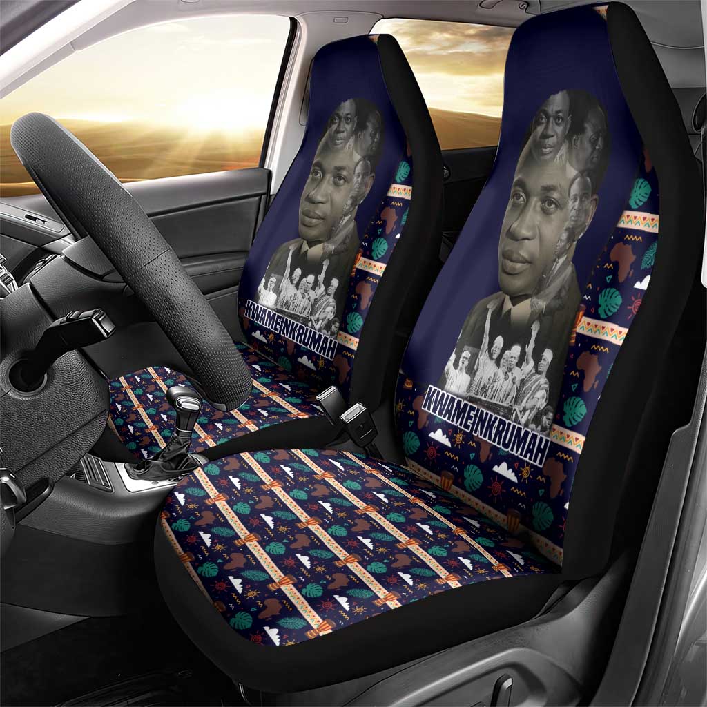 Kwame Nkrumah Car Seat Cover Ghana Pan-African Print Design Portrait and Anti-Colonial Legacy Tribute - Wonder Print Shop