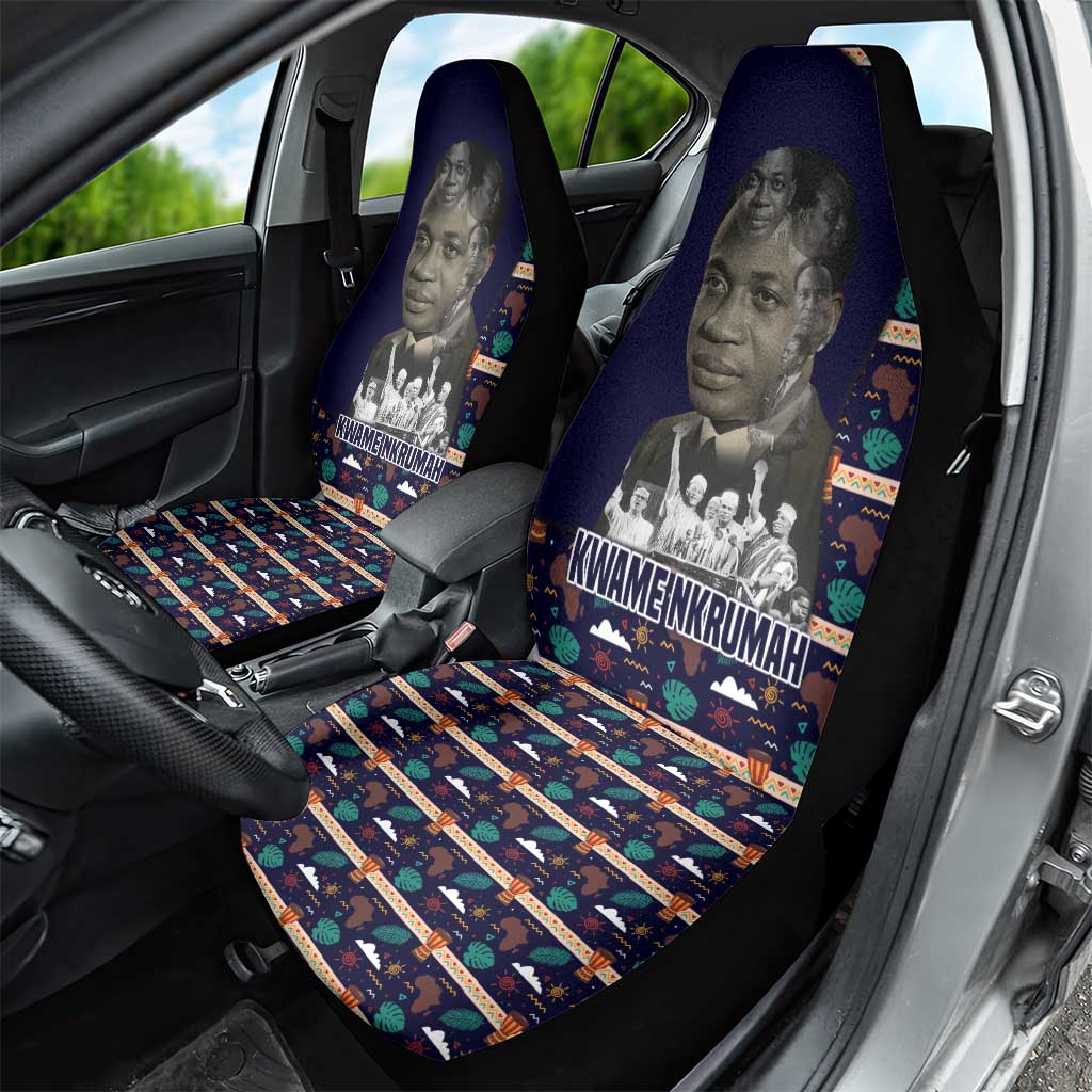 Kwame Nkrumah Car Seat Cover Ghana Pan-African Print Design Portrait and Anti-Colonial Legacy Tribute - Wonder Print Shop