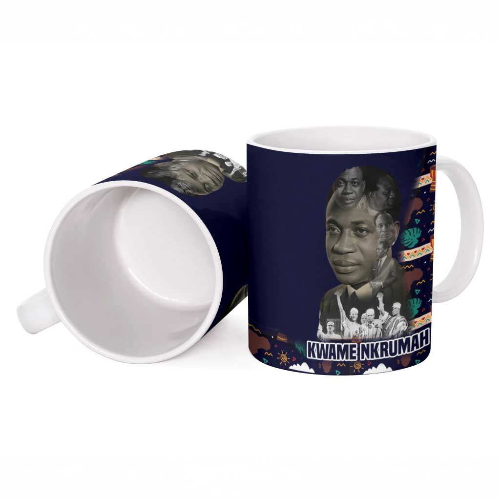 Kwame Nkrumah Ceramic Mug Ghana Pan-African Print Design Portrait and Anti-Colonial Legacy Tribute - Wonder Print Shop