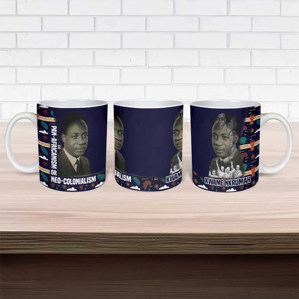 Kwame Nkrumah Ceramic Mug Ghana Pan-African Print Design Portrait and Anti-Colonial Legacy Tribute - Wonder Print Shop