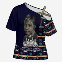 Kwame Nkrumah Cross Shoulder Shirt Ghana Pan-African Print Design Portrait and Anti-Colonial Legacy Tribute - Wonder Print Shop