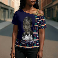 Kwame Nkrumah Cross Shoulder Shirt Ghana Pan-African Print Design Portrait and Anti-Colonial Legacy Tribute - Wonder Print Shop