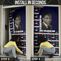 Kwame Nkrumah Door Cover Ghana Pan-African Print Design Portrait and Anti-Colonial Legacy Tribute - Wonder Print Shop